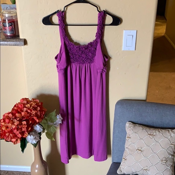 Elle Dresses & Skirts - Elle Purple and lace detail summer dress